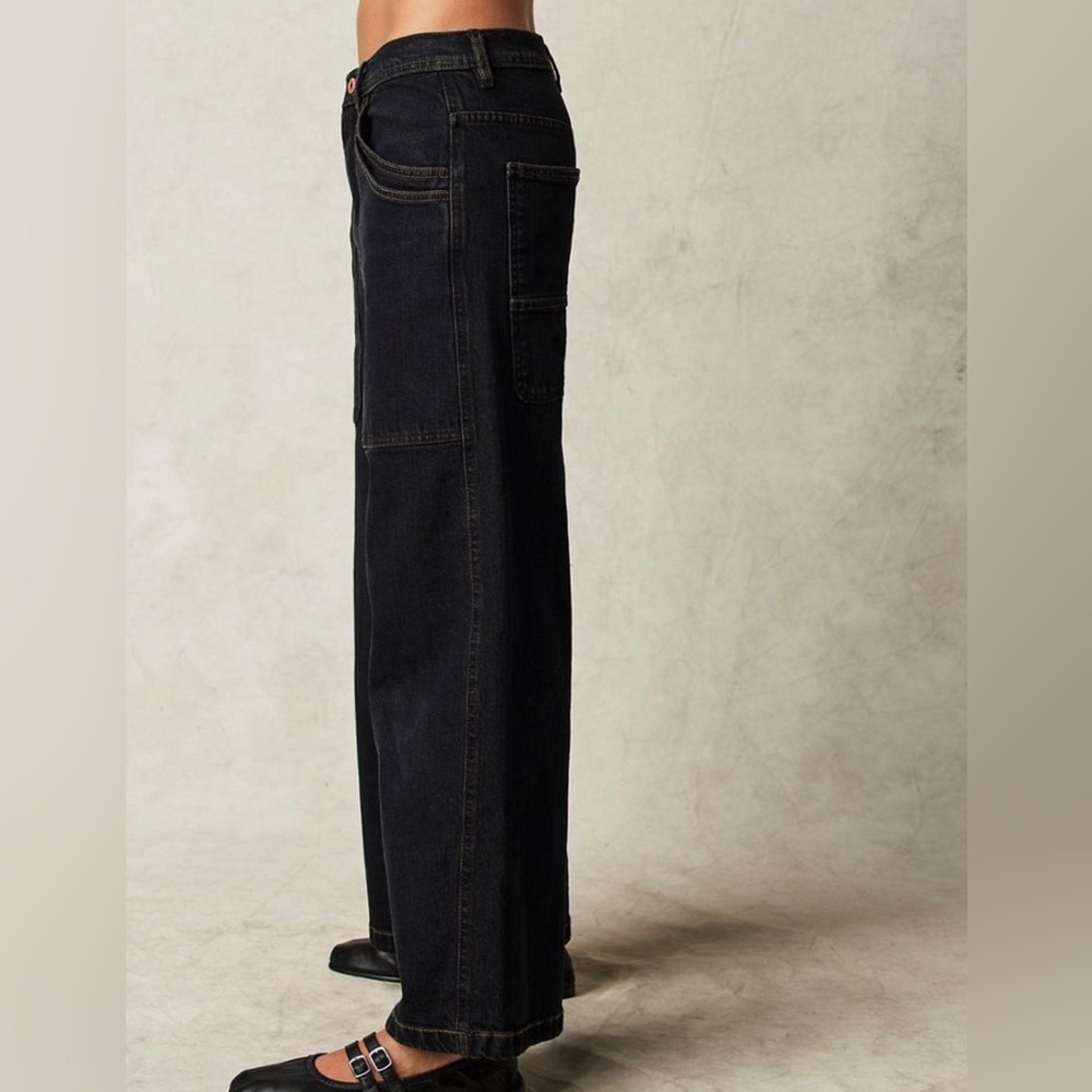 Free People wide leg crop jeans